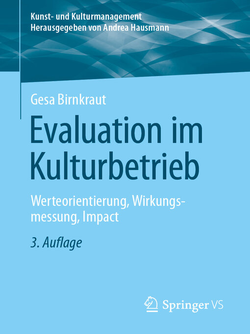 Title details for Evaluation im Kulturbetrieb by Gesa Birnkraut - Available